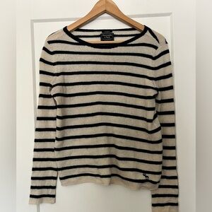 Abercrombie&Fitch 💯 Cashmere Navy White StripedSweater S